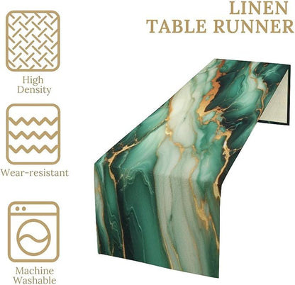 Marble Print Table Runner, Modern Fashion Style Abstract Table Runner - Image 4