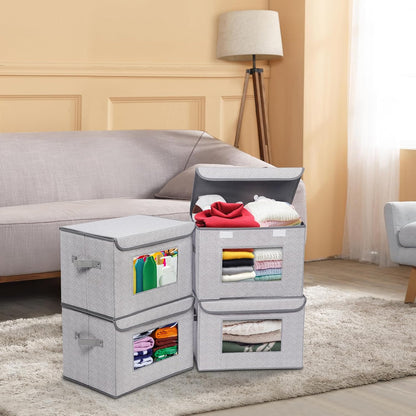 univivi fabric closet storage bins with lids for, package contents