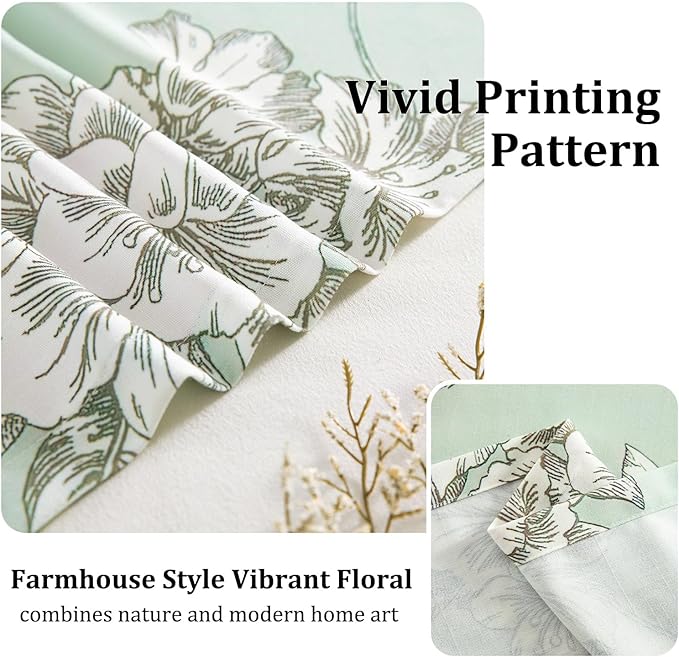 Leeva Flower Pattern Valance Curtain - Image 4
