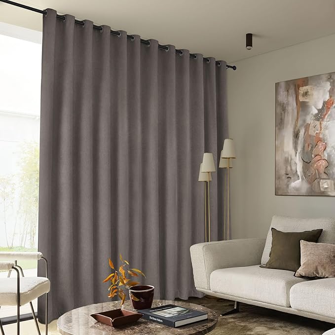 Macochico 100% Blackout Curtains Thermal Insulated Noise Reducing Chenille - Image 3