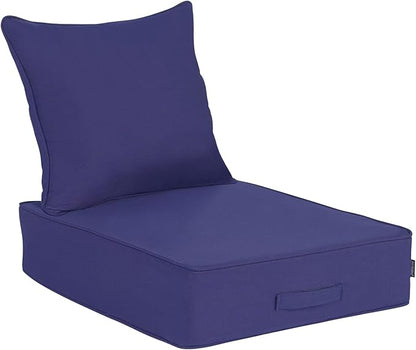 Outdoor Olefin Water-Resistant Deep Seat Cushion Set, Thickened Sofa Chair Pad by Aofeite