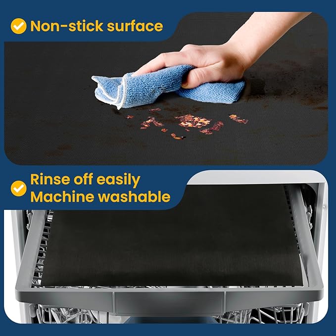 4Pack Oven Liners for Bottom of Electric Gas Oven, Thick Heavy Duty Nonstick - Image 5