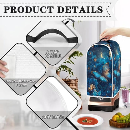 Blue Butterfly Blender Covers for Kitchen Food Processor Cover - Image 4