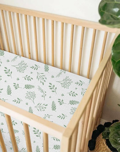 Muslin Bedside Bassinet Sheets 2 Pack, 33x20 Fitted Ultra Soft & Breathable - Image 7