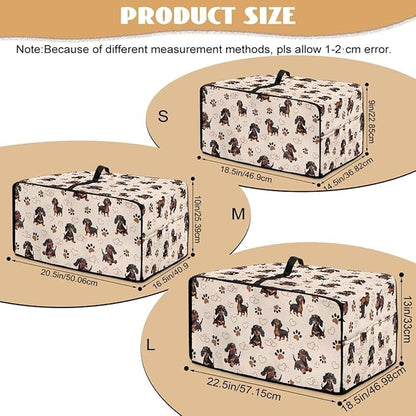 Dachshund Dog Heart Paw Print Toaster Oven Cover - Image 7