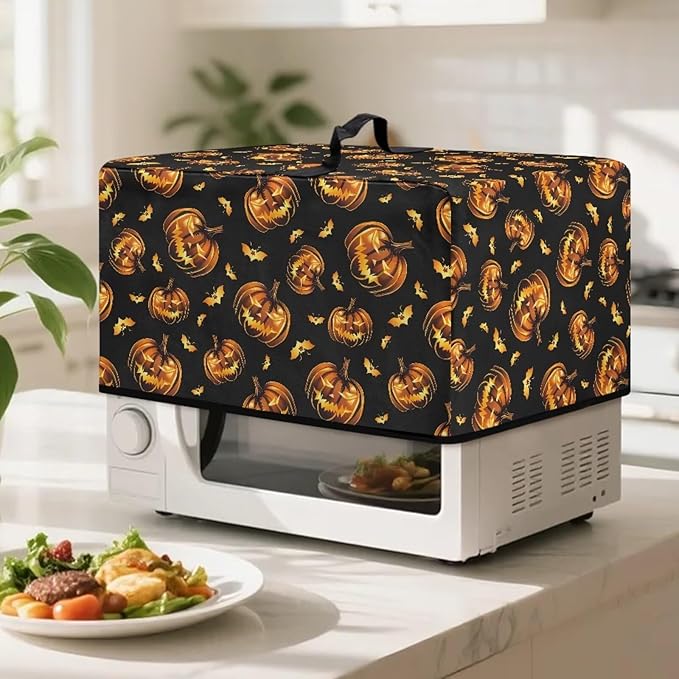 Microwave Oven Dust Cover, Halloween Pumpkin Protective Dust Cover - Image 3