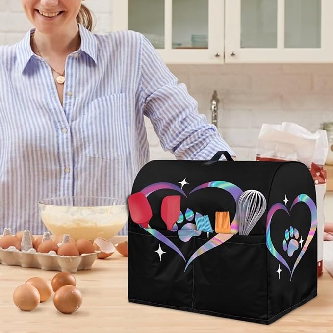 Dog Paw Heart Print Mixer Cover Stand Mixer Dust Proof Covers - Image 5