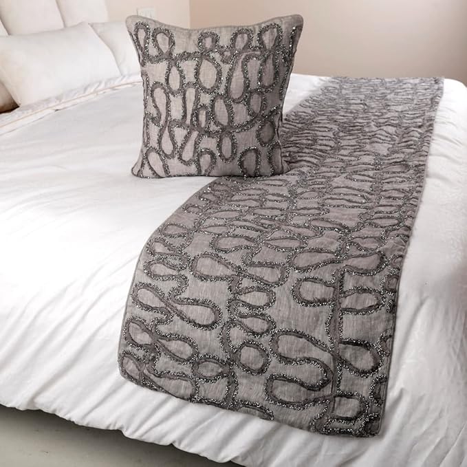 The HomeCentric King Queen Twin Bed Runner, CA King Size 86"x18" Bed Runner - Image 4