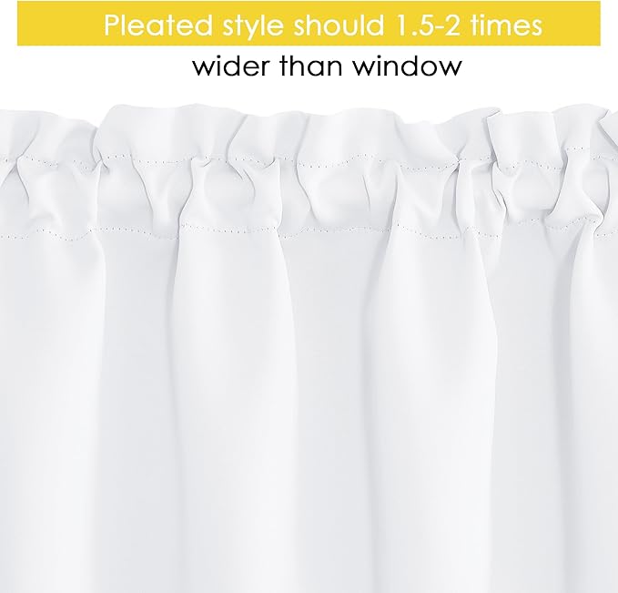 NICETOWN 2 Panels Small Curtain Valances - Image 3