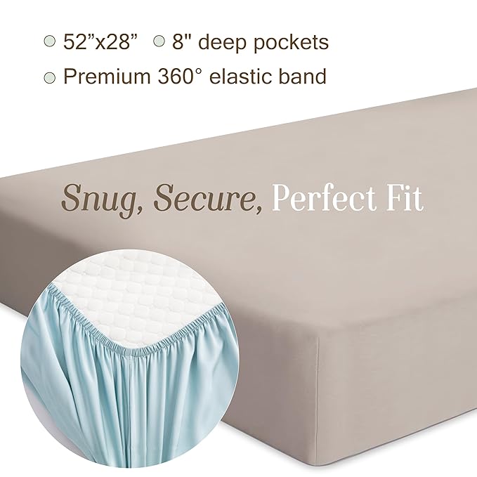 Bella Coterie Luxury Bamboo Viscose Crib Sheet | Organically Grown | Ultra Soft - Image 5