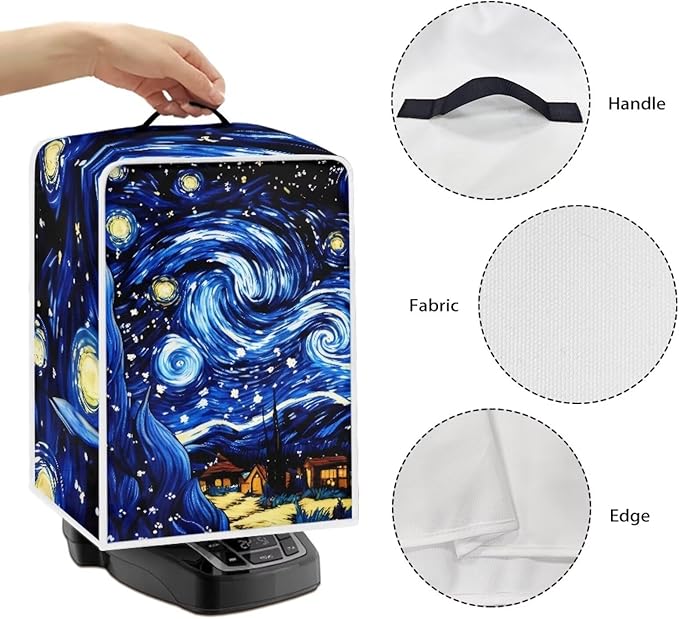 Starry Night Print Coffee Maker Cover – Dust Protection Stain Resistant - Image 5