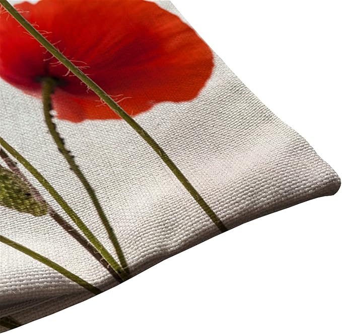 Solekla Poppy Flowers Farmhouse Pillow Covers 12x20 Inch, Home Decorative Throw - Image 5