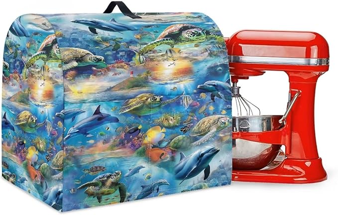 Ocean Dolphin Turtle Print Mixer Cover Stand Mixer Dust Proof Covers by Unknown