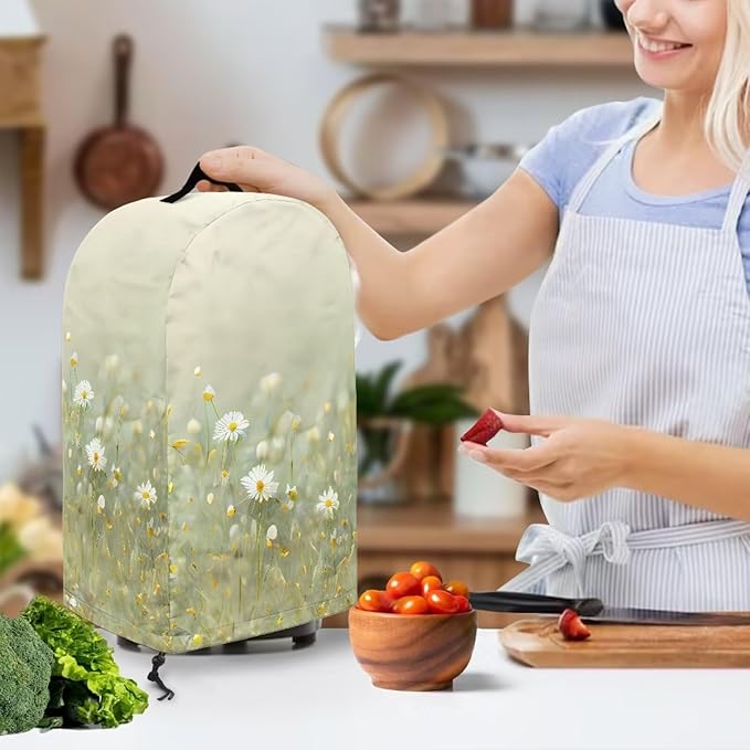 Daisy Floral Green Blender Cover - Image 3
