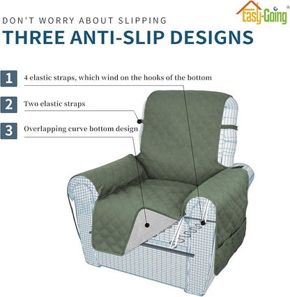 Easy-Going Sofa Slipcover Waterproof Oversized Recliner Chair Cover Non-Slip - Image 4