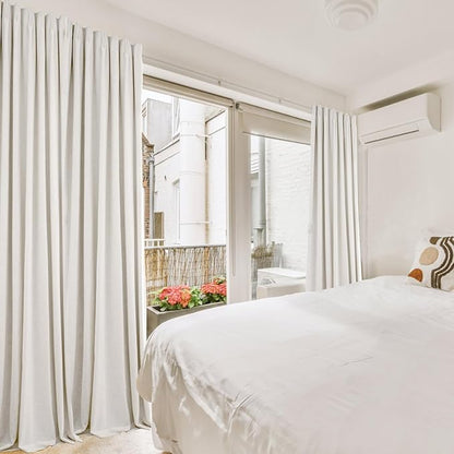 IVAPUPU Natural Pinch Pleated Full Blackout Curtains Linen Blend Room Darkening - Image 6