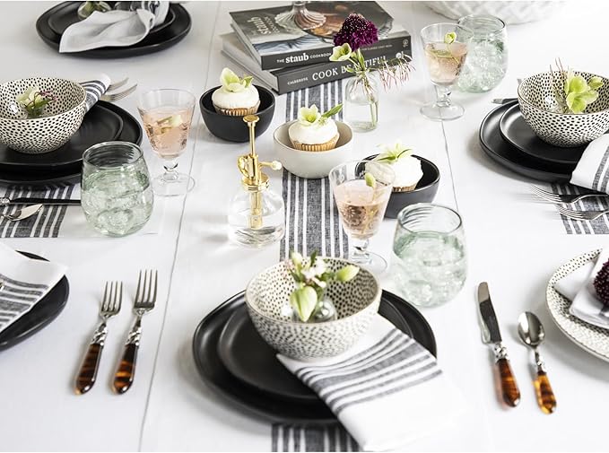 Solino Home Stripe Linen Table Runner 36 Inches - Image 2