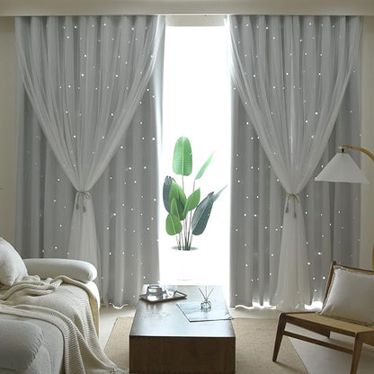 Kinryb Kids Star Cutout Curtains by Kinryb
