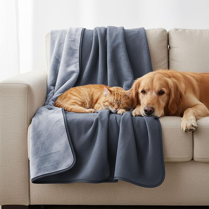 Waterproof Blanket for Bed Couch Sofa, Fleece and Flannel Waterproof Mat - Image 2