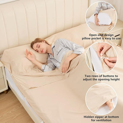 Sleeping Bag Liner Camping Adult Sleep Sack Lightweight Travel Sheet - Image 4