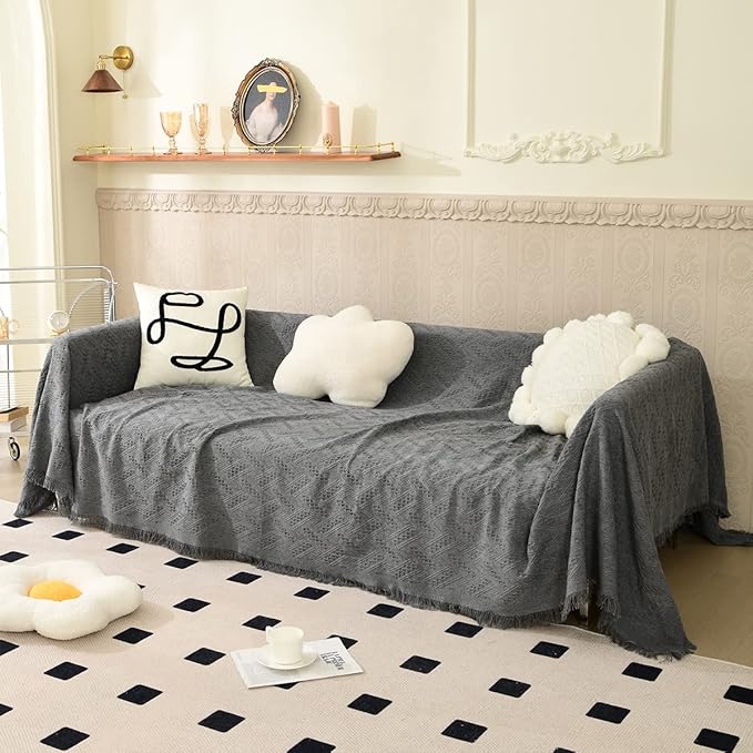 AIVIA Couch Cover Sheet Blanket, Oversized Couch Covers - Image 4