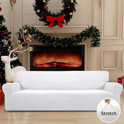 Easy-Going Stretch 4 Seater Sofa Slipcover 1-Piece Sofa Cover Furniture - Image 2