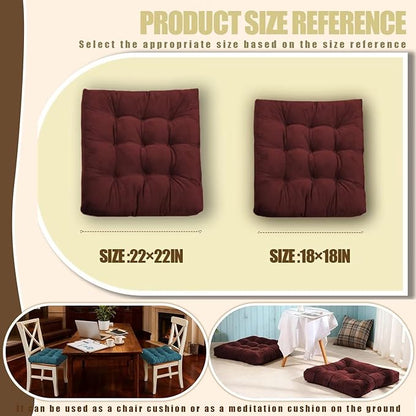 Floor Pillows Set Square Chair Cushion Pad Tufted Seat Cushions - Image 6