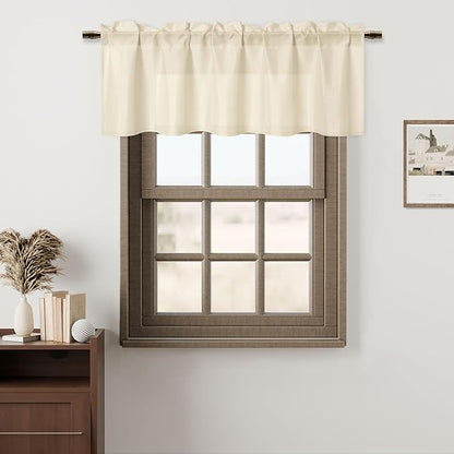 Hiasan Faux Linen Valance Curtains by Hiasan