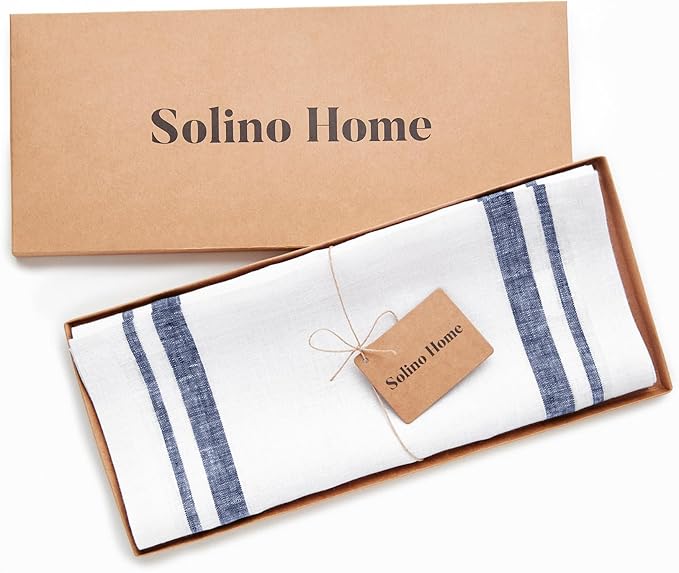 Solino Home Striped Linen Table Runner 108 Inches Long - Image 5