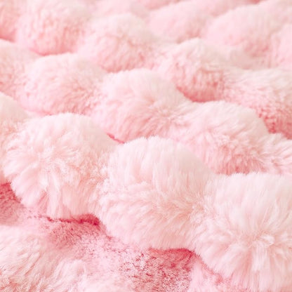 COOVA Faux Fur Throw Blanket for Couch, Cozy Soft and Fuzzy Plush Rabbit Fur - Image 5