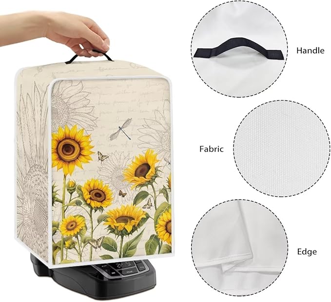 Mumeson Sunflower Coffee Maker Cover Dustproof Waterproof Fabric Small Kitchen - Image 4
