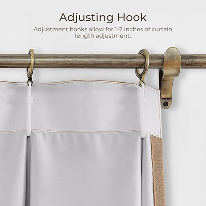 TWOPAGES 52 W x 102 L inch Pinch Pleat Darkening Drape Faux Linen Curtain - Image 5