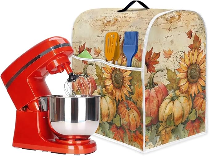 Pumpkin Mixer Cover for Kitchen Aid 4.5-5 Qt Mixer, Maple Leaf Small Appliance - Image 5