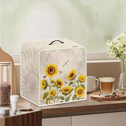 Mumeson Sunflower Coffee Maker Cover Dustproof Waterproof Fabric Small Kitchen - Image 6