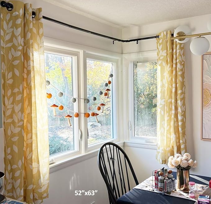 Treatmentex Yellow White Curtains - Image 7