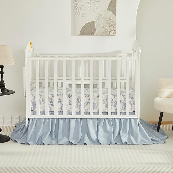 Brandream Boho Bohemian Girl Boy Baby Nursery Crib Bed Skirt Dust Ruffle - Image 3