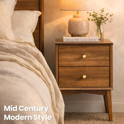 26" tall mid century modern nightstands set of, view 9