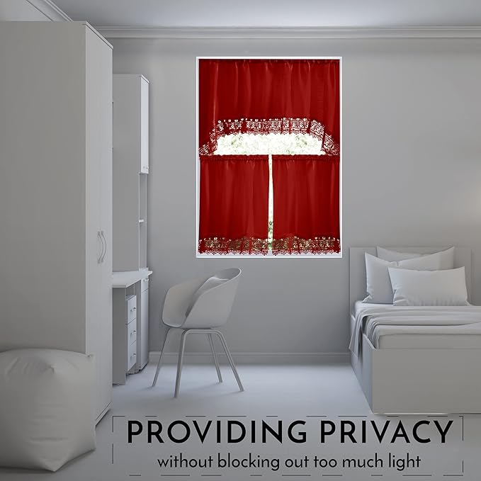 American Linen Café Curtains for Kitchen, Bathroom Curtains - Image 7