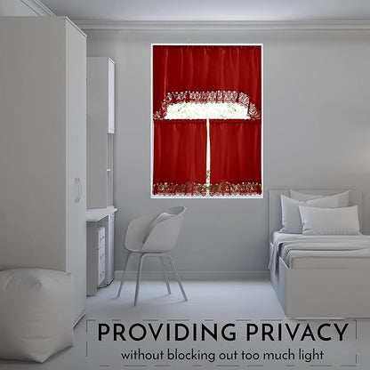 American Linen Café Curtains for Kitchen, Bathroom Curtains - Image 7