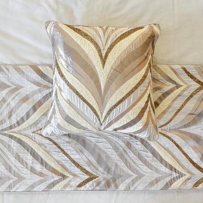 The HomeCentric King/Queen/Twin Ivory Luxury CA King 86"x18" Bed Runner - Image 2