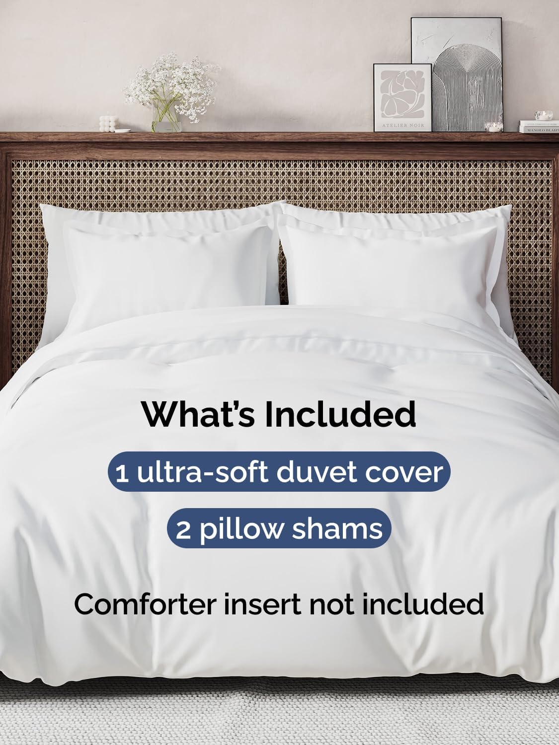 duvet cover queen size - extra soft 3 shown in use