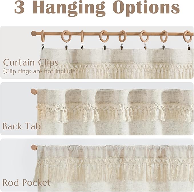 jinchan Linen Kitchen Curtain - Image 7