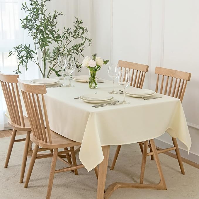 maxmill Square Jacquard Tablecloth Waterproof Spillproof Wrinkle Resistant Soft - Image 2