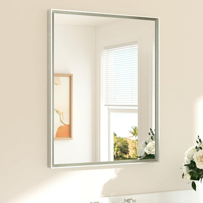 tetote brushed nickel bathroom mirror 24" x 30", main product view