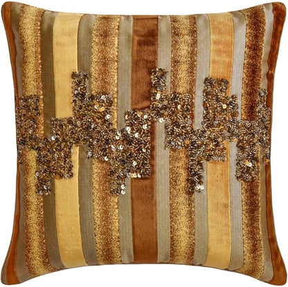 The HomeCentric King/Queen/Twin Gold & Brown Decorative CA King 86"x18" Bed - Image 5