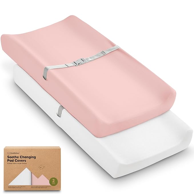 2-Pack Organic Changing Pad Covers by KeaBabies