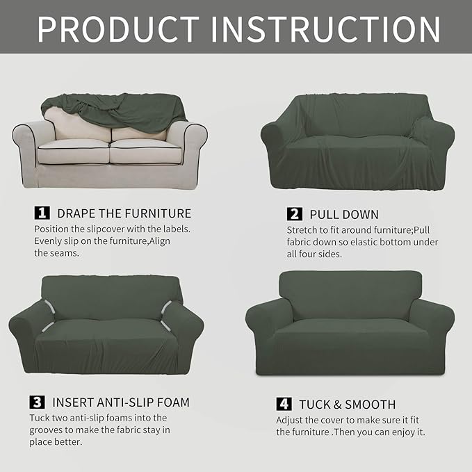 Easy-Going Stretch Oversized Sofa Slipcover 1-Piece Sofa Cover Furniture - Image 5