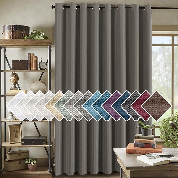 H.VERSAILTEX Room Darkening Linen Curtain by HVERSAILTEX