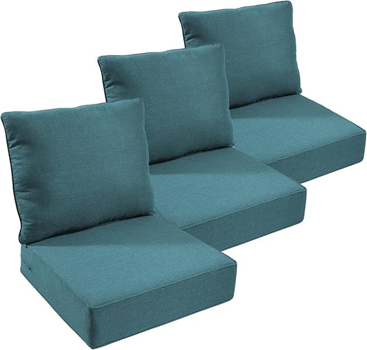 Outdoor Furniture Cushions, Waterproof 22x24 Patio Couch Cushions, Replacement by moosprr