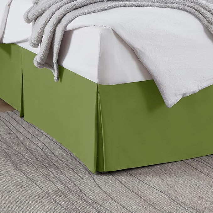 Nestl Calla Green Full XL Bed Skirt by Nestl